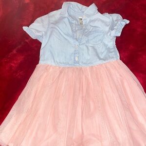 Used OshKosh B'gosh Light Blue Light Pink Casual Dress